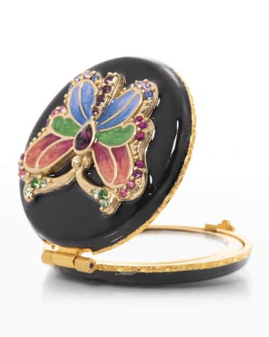 Jay Strongwater Butterfly Compact Mirror