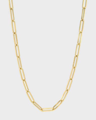 Zoe Lev Jewelry 14k Gold Large Paper Clip Chain Necklace