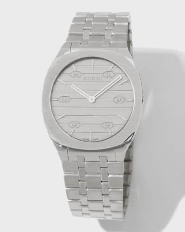 Gucci 25H 34mm Stainless Steel Bracelet Watch