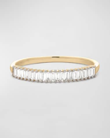 STONE AND STRAND Up and Down Baguette Diamond Line Band, Size 5-7