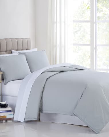 Charisma 400-Thread Count Percale 3-Piece Cotton Duvet Set, Full-Queen