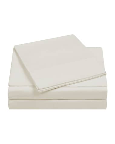Charisma 3-Piece 400-Thread Count Percale Twin Sheet Set, Vanilla Ice