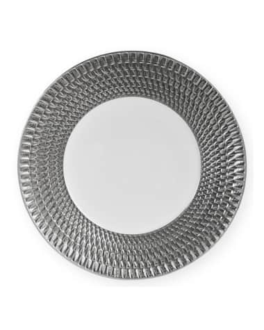 Bernardaud Twist Platinum Service Plate, 11.5"