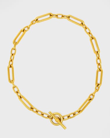 Ben-Amun Gold Oval Link Chain Necklace