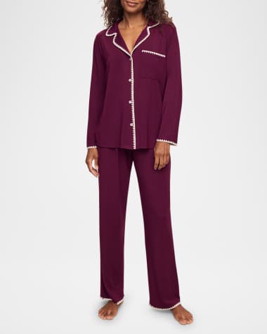 Eberjey Frida Whipstitch Long Pajama Set