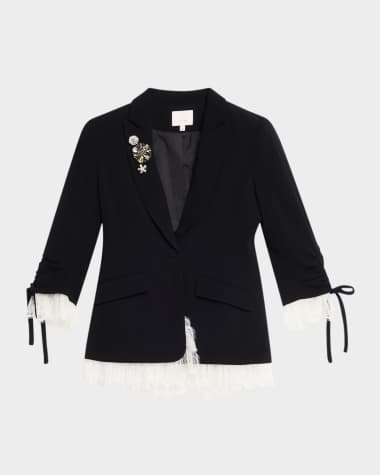 Cinq a Sept Roxie Blazer w/ Lace