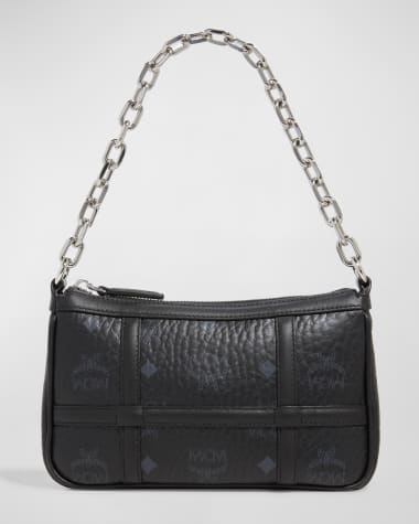 MCM Delmy Visetos Mini Logo Chain Shoulder Bag