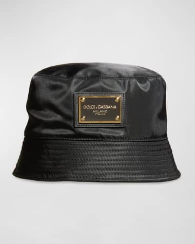 Dolce & Gabbana Black Nylon Plastic Fisherman Bucket Capello Hat