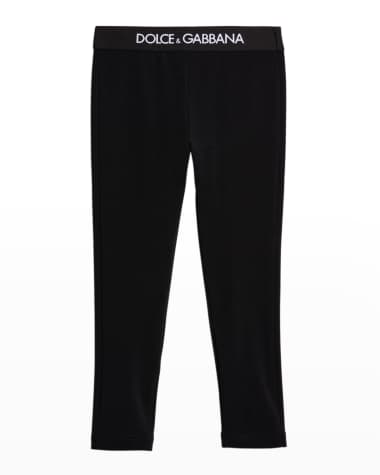 Dolce&Gabbana Girl's Logo-Print Leggings, Size 4-6