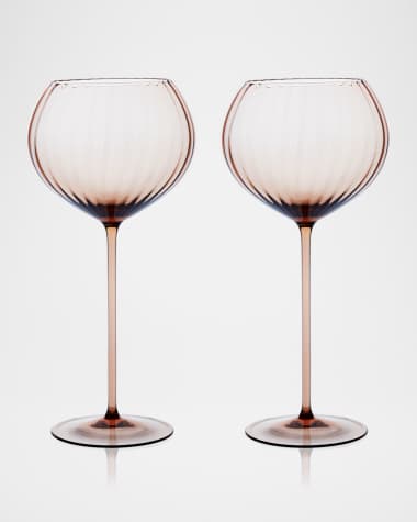 Caskata Phoebe Clear Stemless Wine Glasses, Set of 2