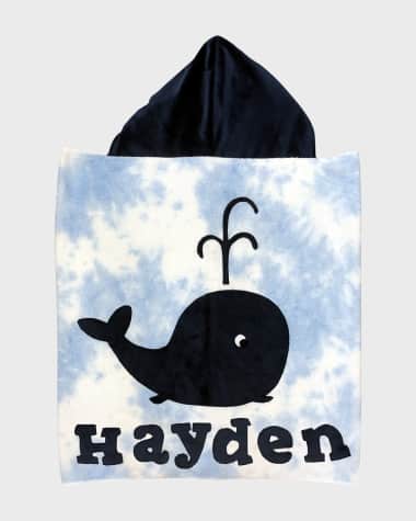 Boogie Baby Boy's Whale Towel, Personalized