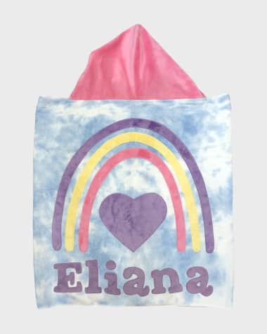 Boogie Baby Girl's Rainbow of Love Towel, Personalized
