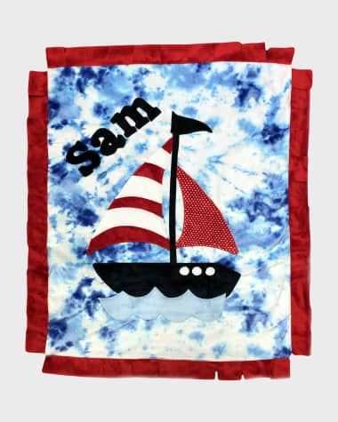 Boogie Baby Kid's Sail Away Baby Blanket, Personalized