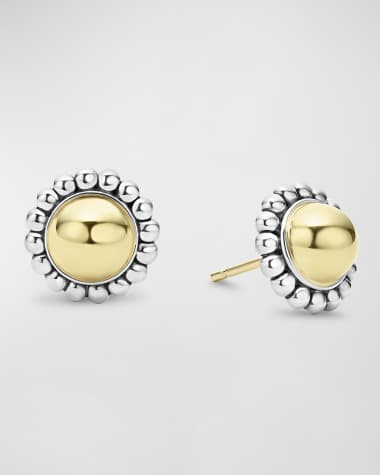 LAGOS High Bar Two-Tone Round 12mm Stud Earrings