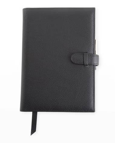 ROYCE New York Monogrammed Executive Weekly Leather Calendar Planner
