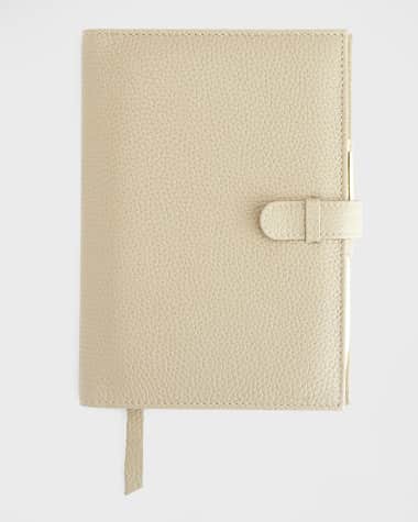 ROYCE New York Monogrammed Executive Weekly Leather Calendar Planner