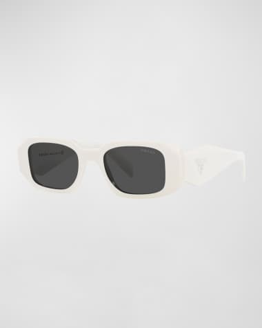 Prada Geometric Rectangle Acetate Sunglasses
