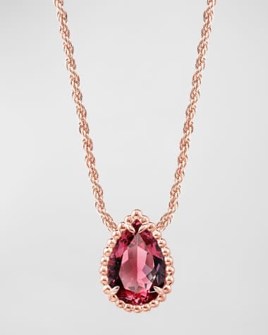 Boucheron Serpent Boheme 18K Rose Gold Garnet Pendant Necklace