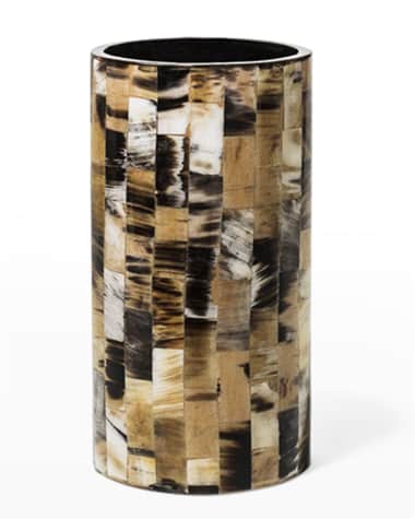 LADORADA Horn Domino 10" Cylinder Vase