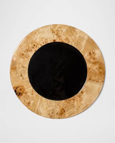 LADORADA Burl Veneer 14" Charger Plate