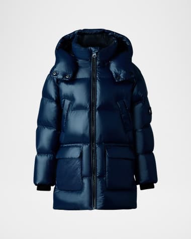 Mackage Kid's Kennie Quilted Logo Jacket, Size 8-14