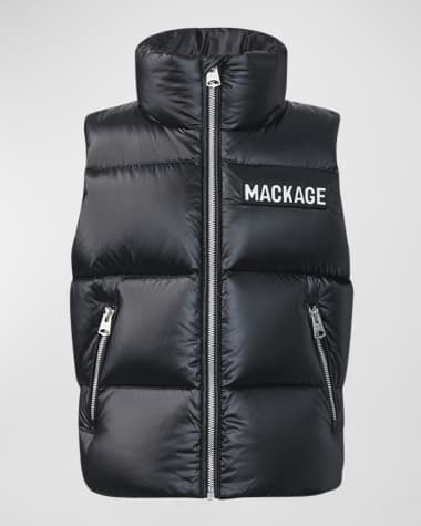 Mackage Kid's Charlee Quilted Logo Vest, Size 2-6