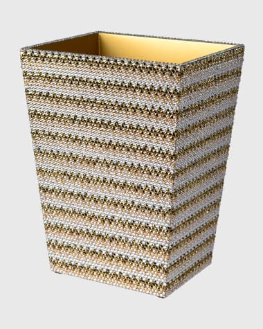 Mike & Ally Biarritz Wastebasket with Swarovski Crystals, Gold