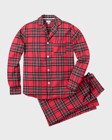 Petite Plume Men's Tartan Plaid Pajama Set