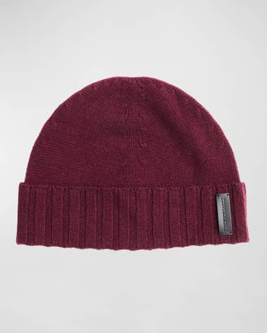 Bruno Magli Men's Rib-Cuff Cashmere Beanie Hat