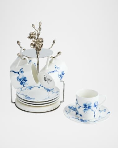 Michael Aram Blue Orchid Demitasse Set with Stand