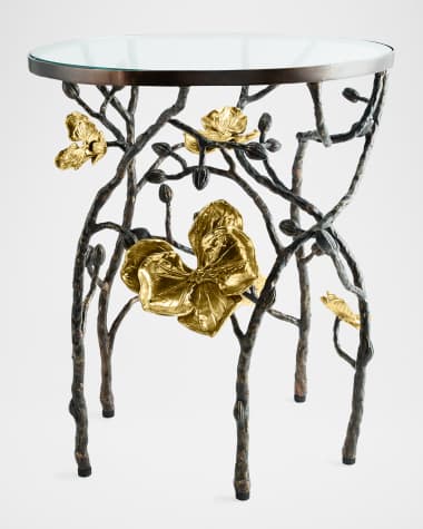 Michael Aram Gold Orchid Accent Table