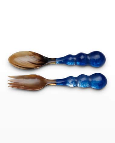 Lily Juliet Mardi Gras Servers, Cobalt Blue