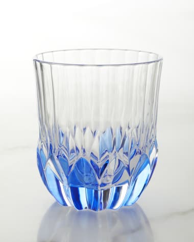 Neiman Marcus Impero Blue Double-Old Fashioned Glasses, Set of 4