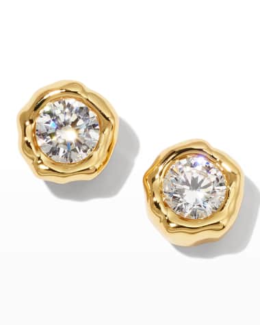 Alexis Bittar Asterales Molten Bezel Stud Earrings
