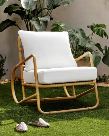 Four Hands Riley Outdoor Chair, Faux Rattan