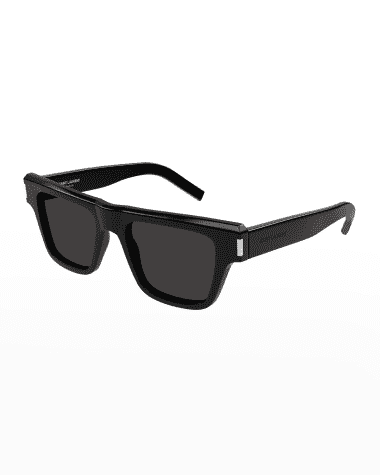 Saint Laurent Men's Square Acetate Sunglasses