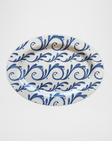 Bamboo Table Indigo Song Oval Platter