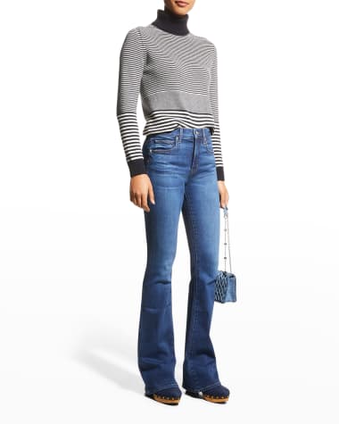 Veronica Beard Beverly High-Rise Skinny Flare Jeans