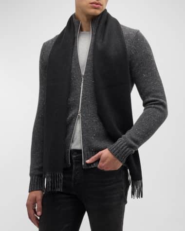 Neiman Marcus Men's Double-Face Cashmere Scarf