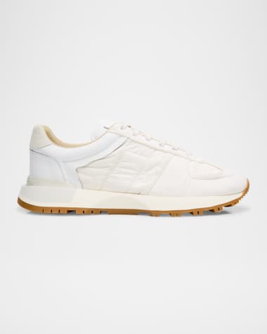 Maison Margiela Men's Evolution Quilted Mix-Leather Runner Sneakers