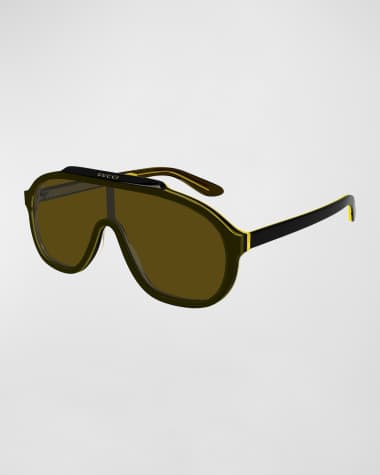 Gucci Men's Acetate Aviator Sunglasses
