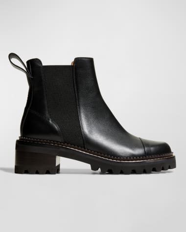 See by Chloe Mallory Leather Chelsea Booties