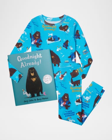 Books To Bed Kid's Goodnight Already Printed Pajama Gift Set, Size 2-6