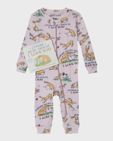 Books To Bed Kid's Guess How Much I Love You Printed Pajama Gift Set, Size 6-24M