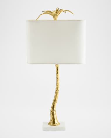 Michael Aram Palm Lamp w/ White Marble Base