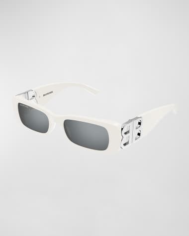 Balenciaga Logo Rectangle Acetate Sunglasses