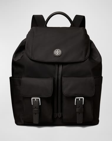 Tory Burch Zip-around Leather Backpack, Light Redwood