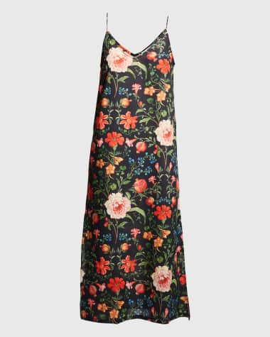 Desmond & Dempsey Persephone Floral-Print Nightgown
