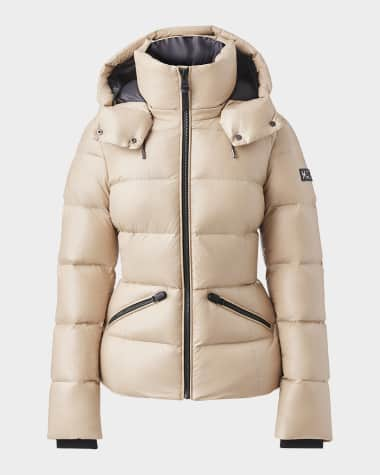 Mackage AKIVA-XR Down Coat with Silver Fox / Rabbit Fur Trim Hood