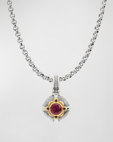 Konstantino Delos Two-Tone Circle Pendant